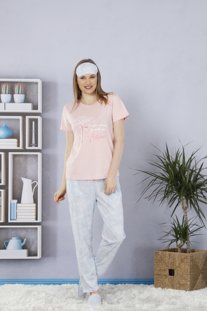 Autumn Desenli Sabahlıklı Pijama Takımı - 2