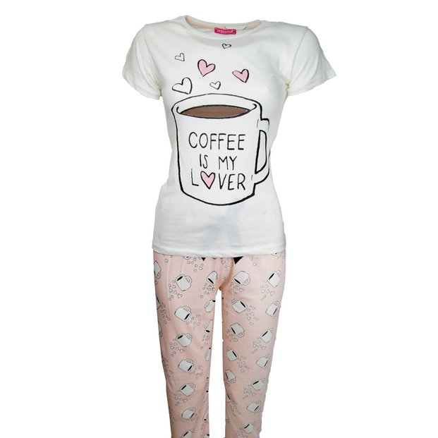 Dagi Kahve Desenli Bayan Pijama Takımı - 1