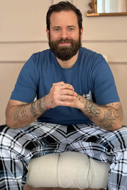 Indigo Siyah Ekose Cep Detay Kısa Kollu Erkek Pijama Takımı - 1