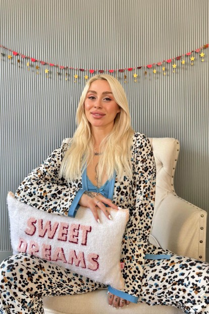 Mavi Flore Exclusive Örme Sabahlıklı Kadın Pijama Takımı - 2
