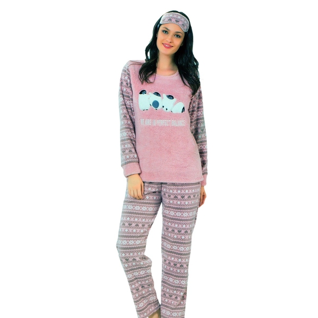 Penguenli Peluş Pijama Takımı - 1