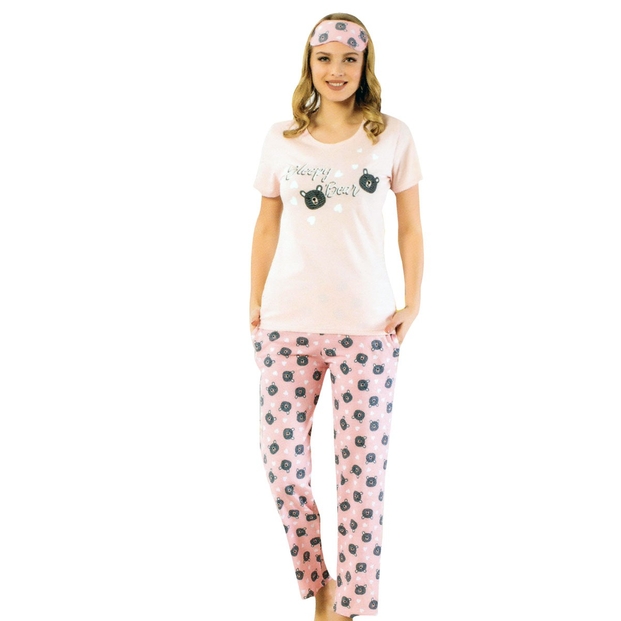 Sleep Beer Desenli Ayıcıklı Sabahlık Pijama Takımı - 2