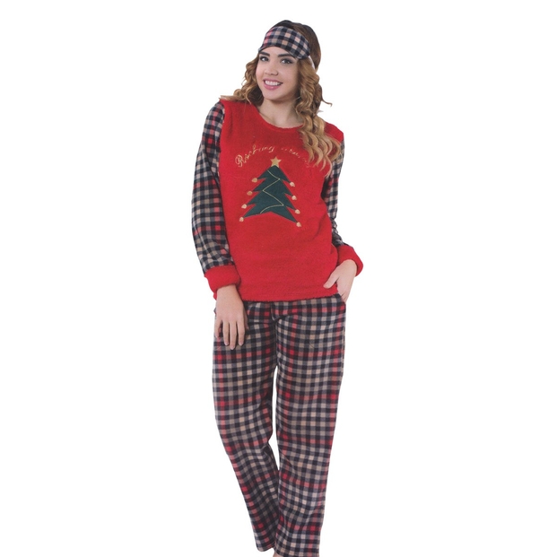 Yılbaşı Özel Peluş Pijama Takımı - 1