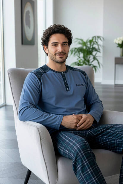 Relax Stylish Erkek Uzun Kol Pijama Takımı - Pijamaevi (1)